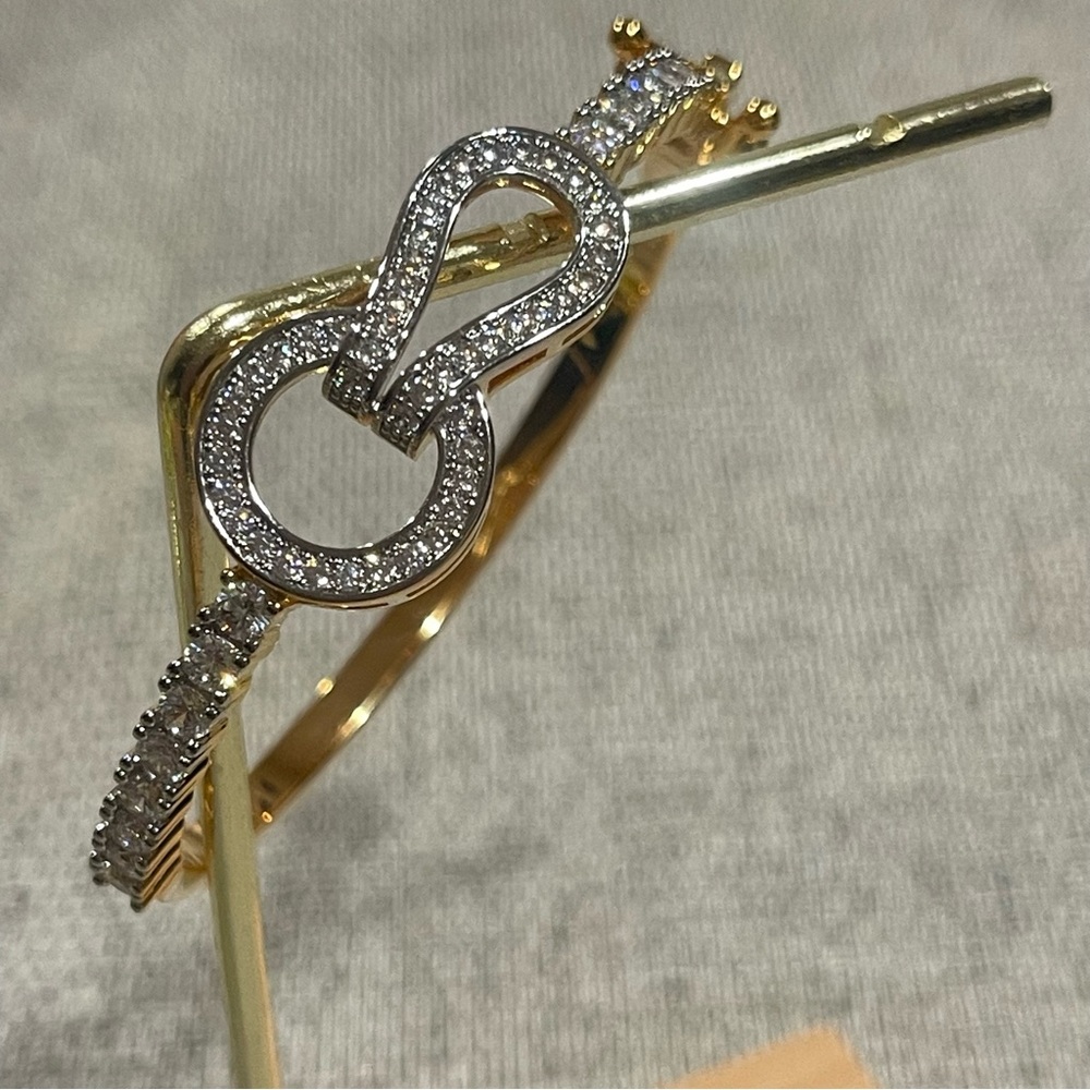 Fashion Jewelry Gold Bracelet with Silver Accents